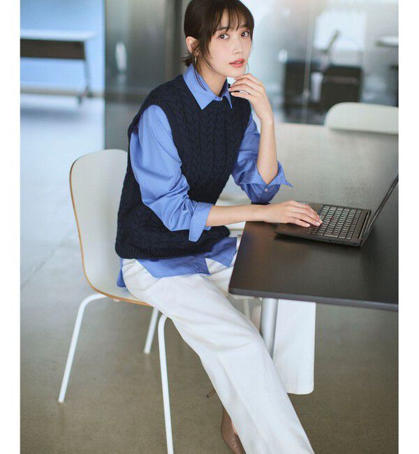 23区「【見上愛さん着用/VERY・FUDGE掲載】CANCLINI シャーティング ベーシックシャツ」|シャツ・ブラウス|