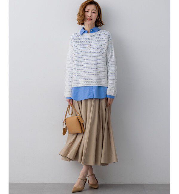 23区「【見上愛さん着用/VERY・FUDGE掲載】CANCLINI シャーティング ベーシックシャツ」|シャツ・ブラウス|
