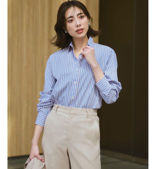 23区「【見上愛さん着用/VERY・FUDGE掲載】CANCLINI シャーティング ベーシックシャツ」|シャツ・ブラウス|ｻｯｸｽ&times;ﾋﾟ