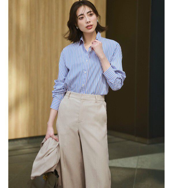 23区「【見上愛さん着用/VERY・FUDGE掲載】CANCLINI シャーティング ベーシックシャツ」|シャツ・ブラウス|