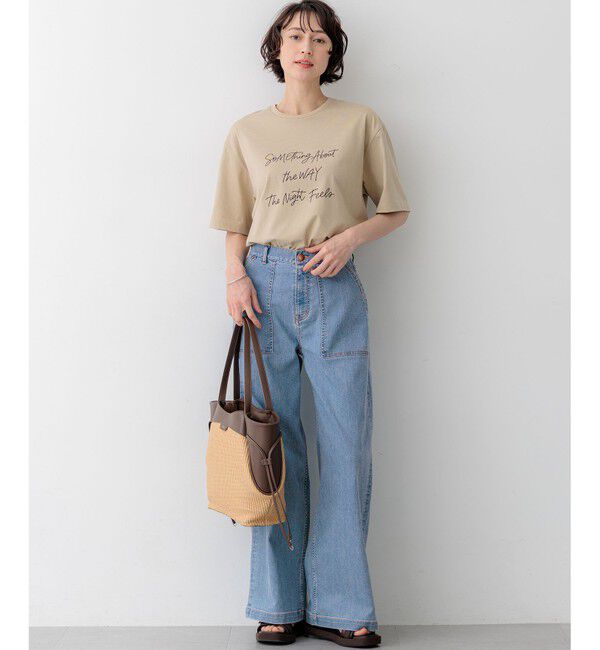 23区「ペーパーライクコンビ トートバッグ (M)」|トートバッグ|
