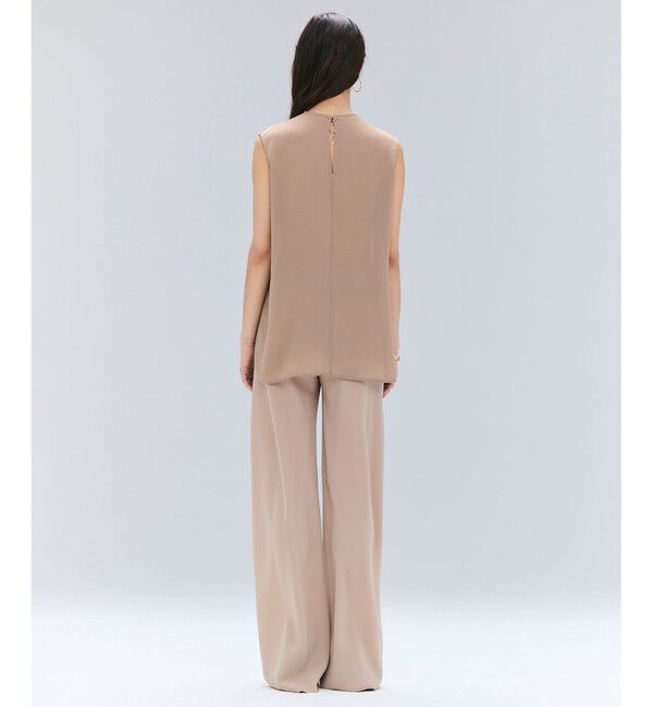 BEIGE,「【洗える】FLEUR / バックシアーノーカラーブラウス」|シャツ・ブラウス|