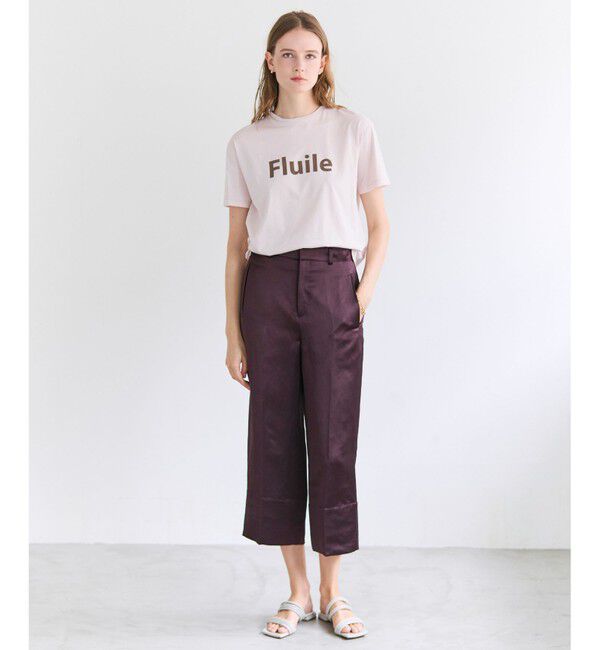 BEIGE,「CASSITER / リネンブレンド サテンクロップドパンツ 」|その他|