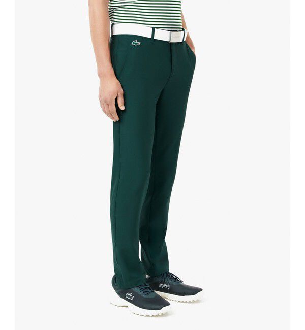 LACOSTE「撥水 ウルトラドライツイル スリムフィットゴルフパンツ チノパン」|チノ|モスグリーン