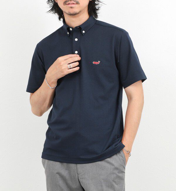 NOLLEY'S goodman「《ビジカジ対応》クジラ Polo ボタンダウンポロシャツ 26SS」|ポロシャツ|ネイビー