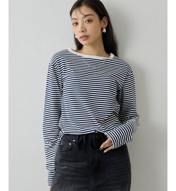 THE PAUSE「【THE PAUSE】ボーダーロンTEE」|Tシャツ・カットソー|