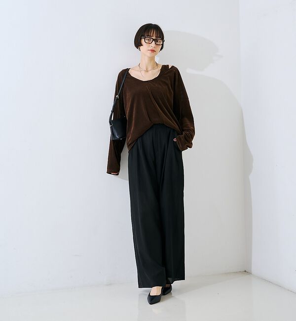 Rouge vif「【セットアップ対応】フィブリルイージーパンツ/ウエストゴム」|その他|