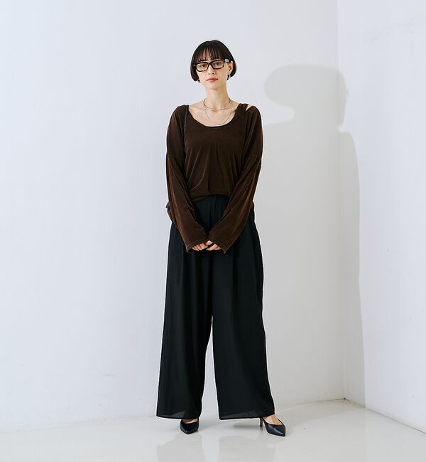 Rouge vif「【セットアップ対応】フィブリルイージーパンツ/ウエストゴム」|その他|