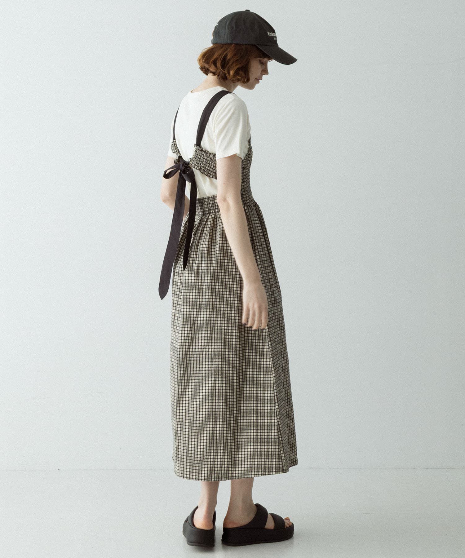 Sonny Label 「サマーチェックシャーリングキャミワンピース」|ワンピース|ブラック
