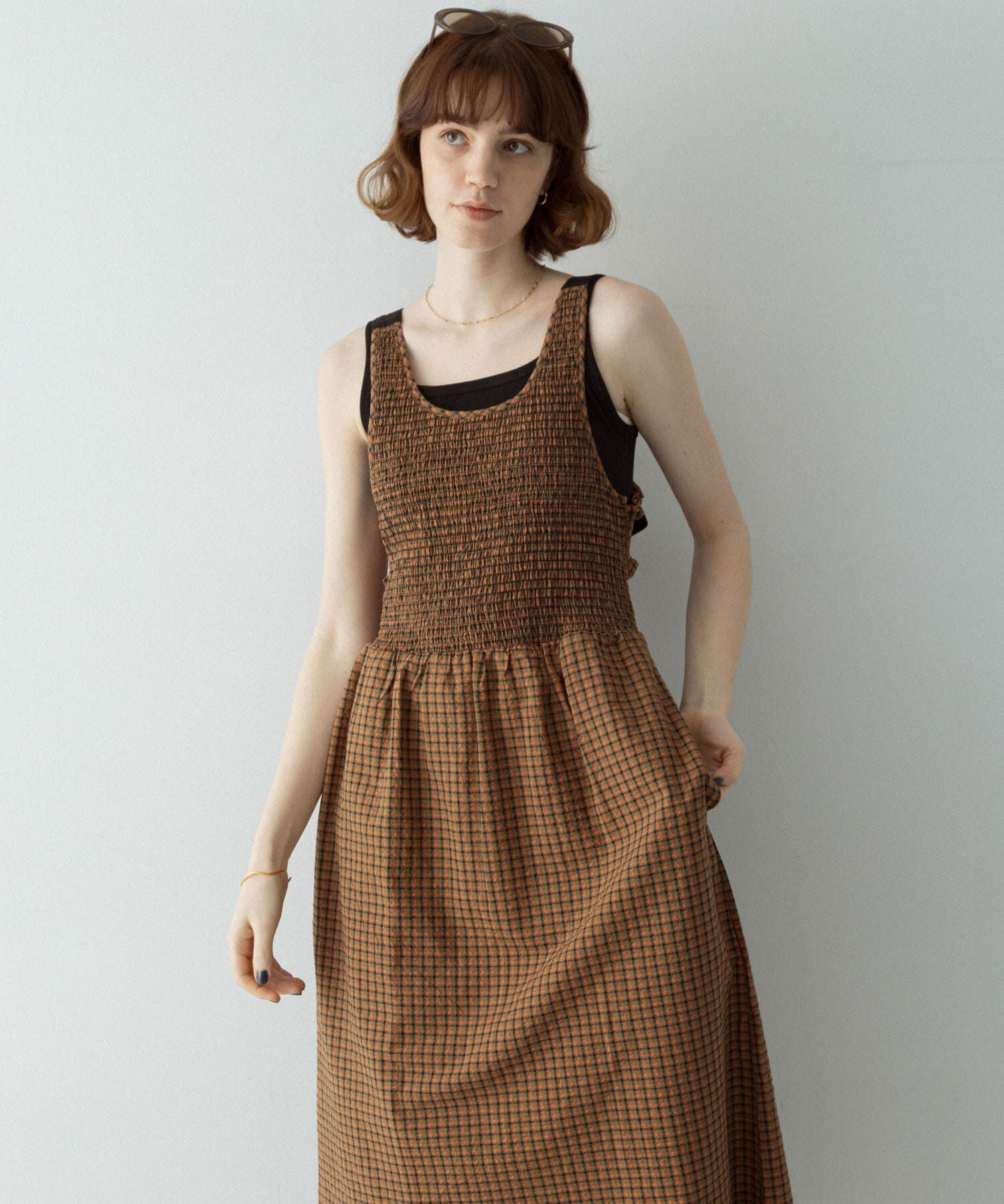 Sonny Label 「サマーチェックシャーリングキャミワンピース」|ワンピース|