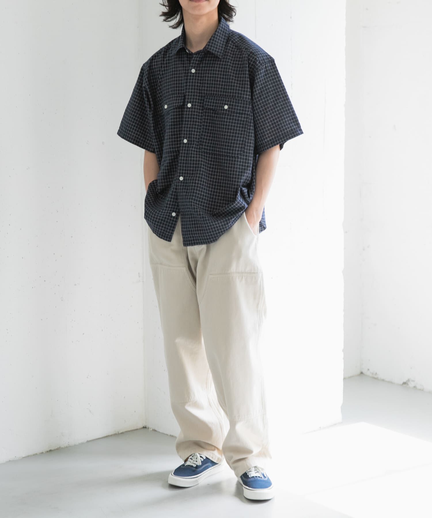 URBAN RESEARCH DOORS「FORK&SPOON　Wポケットショートスリーブシャツ」|シャツ・ブラウス|