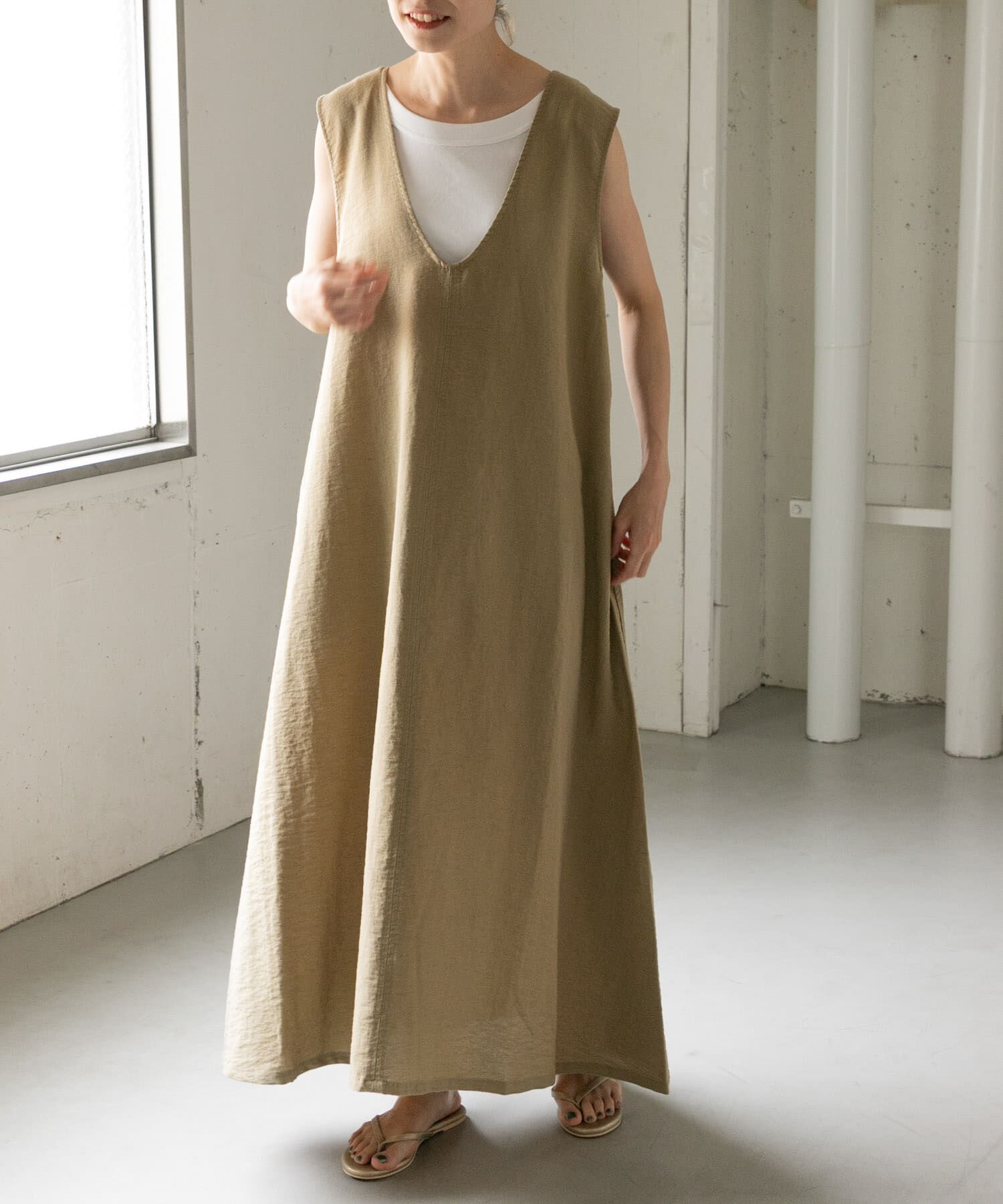 URBAN RESEARCH DOORS「FORK&SPOON　テントラインワンピース」|ワンピース|