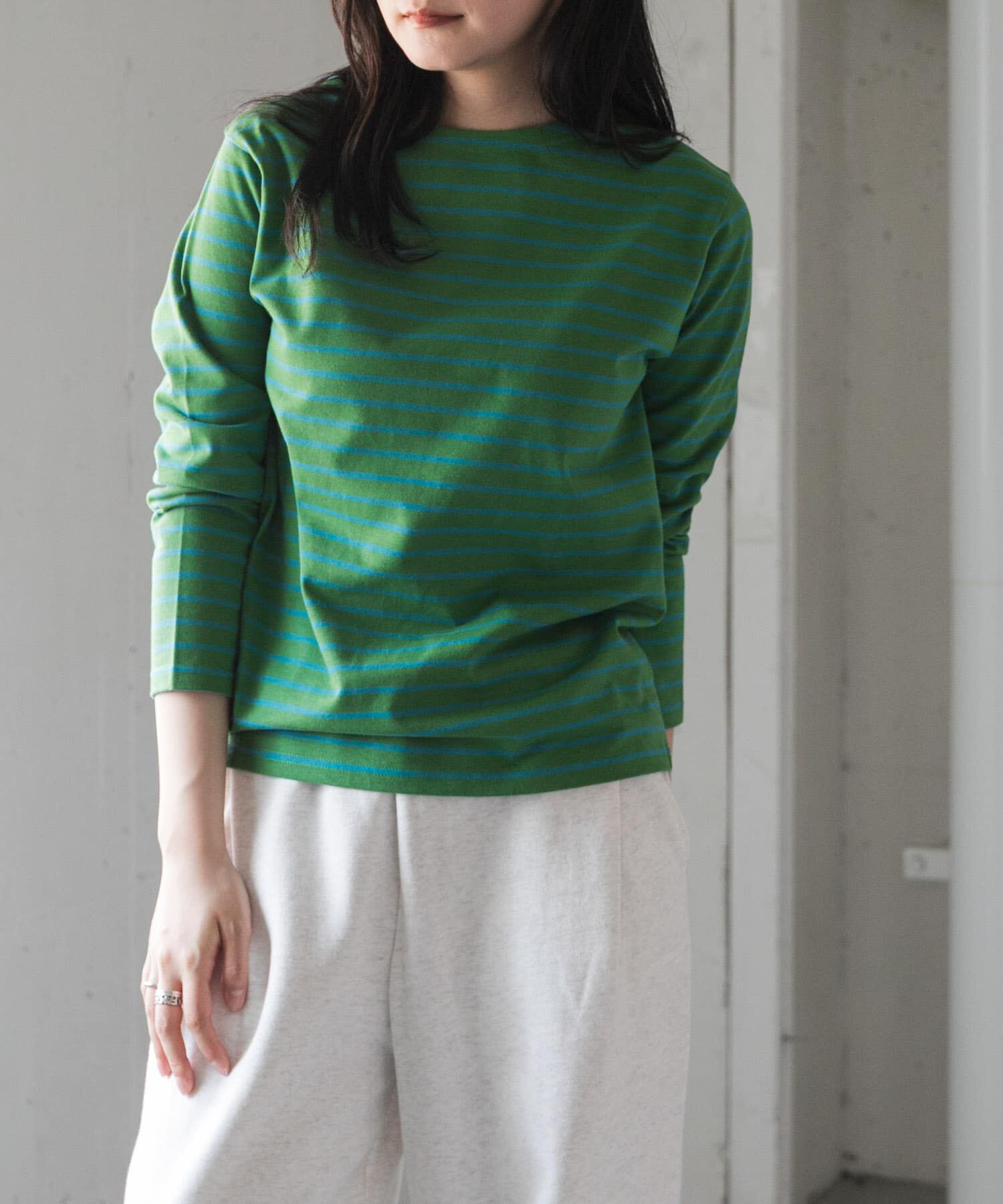 URBAN RESEARCH DOORS「FORK&SPOON　ボートネックボーダー」|Tシャツ・カットソー|