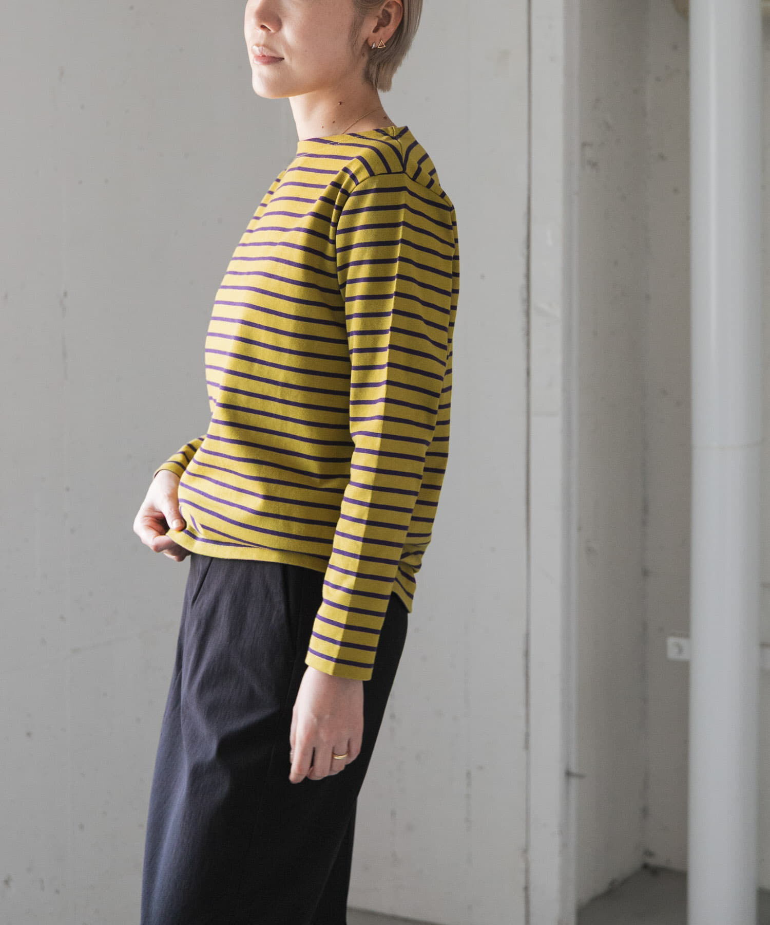 URBAN RESEARCH DOORS「FORK&SPOON　ボートネックボーダー」|Tシャツ・カットソー|