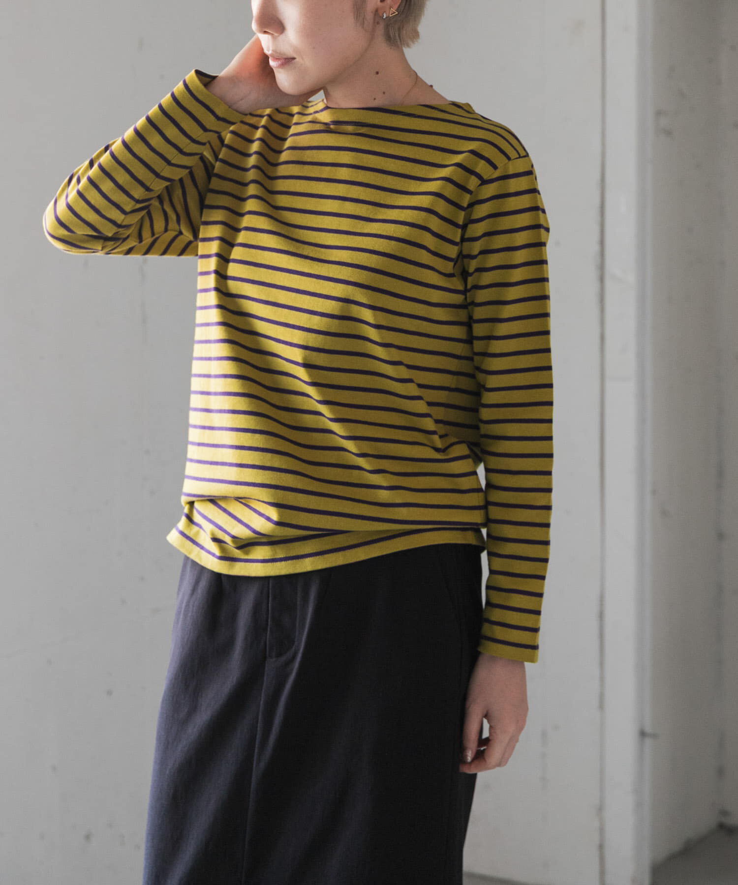 URBAN RESEARCH DOORS「FORK&SPOON　ボートネックボーダー」|Tシャツ・カットソー|