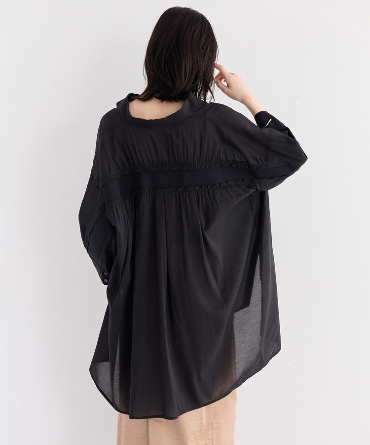 Editt by YECCA VECCA「リブMIXシアーオーバーシャツ」|シャツ・ブラウス|