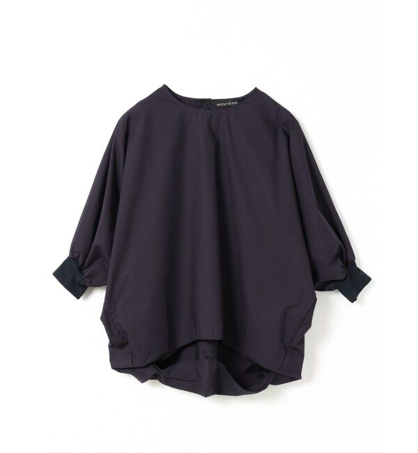 mizuiro ind「mizuiro ind ボートネックコクーンプルオーバー」|Tシャツ・カットソー|ネイビー