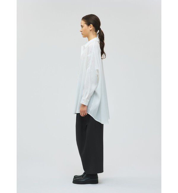 mizuiro ind「mizuiro ind ワイドチュニックシャツ」|シャツ・ブラウス|