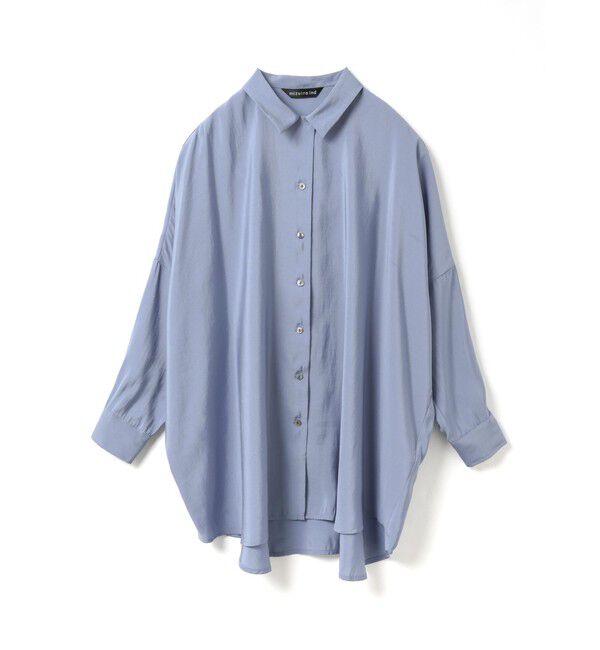 mizuiro ind「mizuiro ind ワイドチュニックシャツ」|シャツ・ブラウス|ブルー