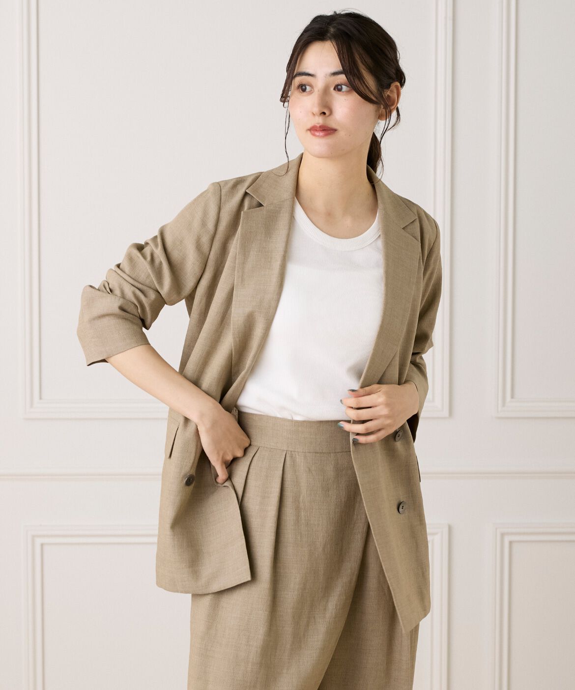 INED「《大きいサイズ》ダブルブレストジャケット《la veille by SUPERIOR CLOSET》」|その他|