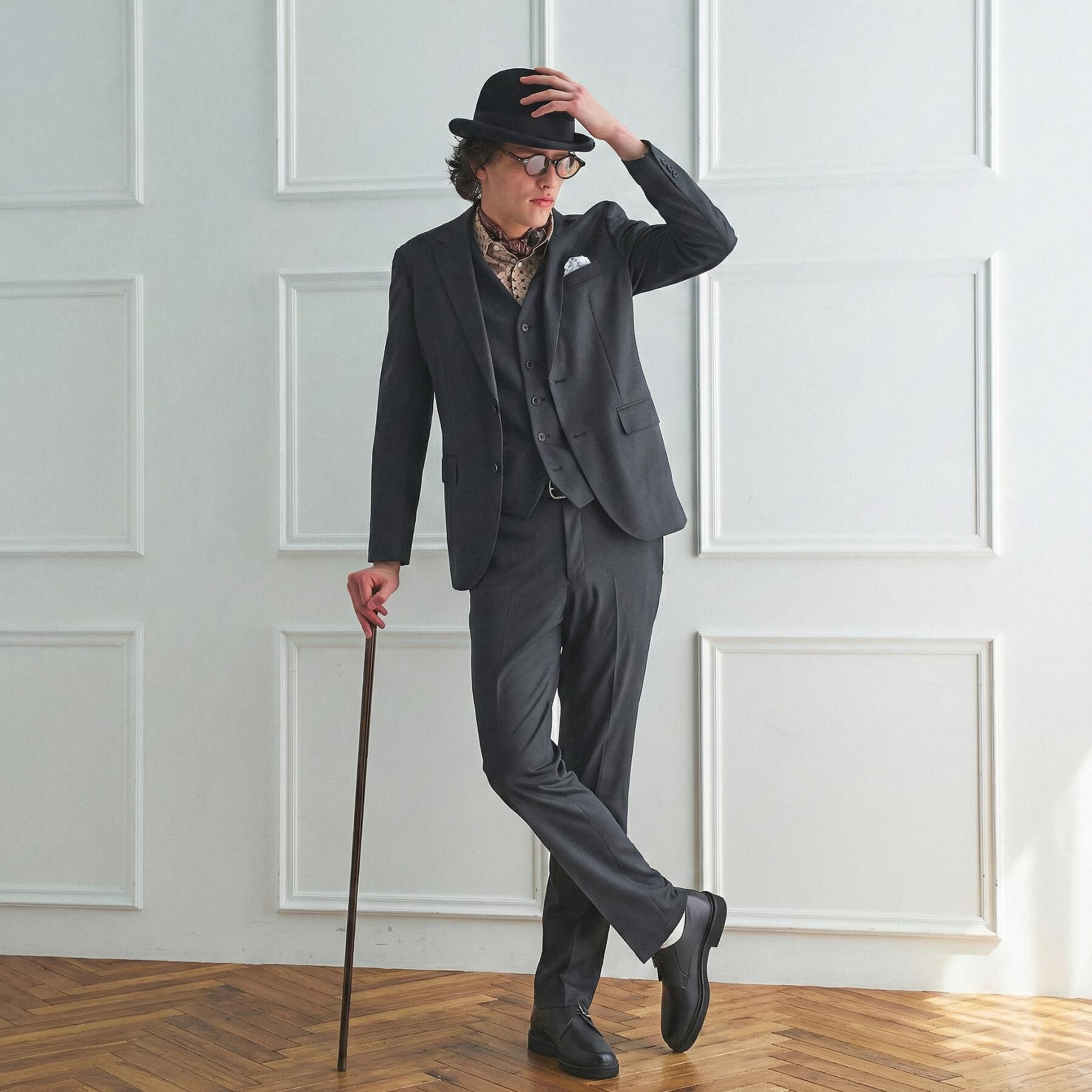 TAKEO KIKUCHI「【BOWLER HAT LABEL】ピンヘッドジャージ ジャケット」|テーラードジャケット|