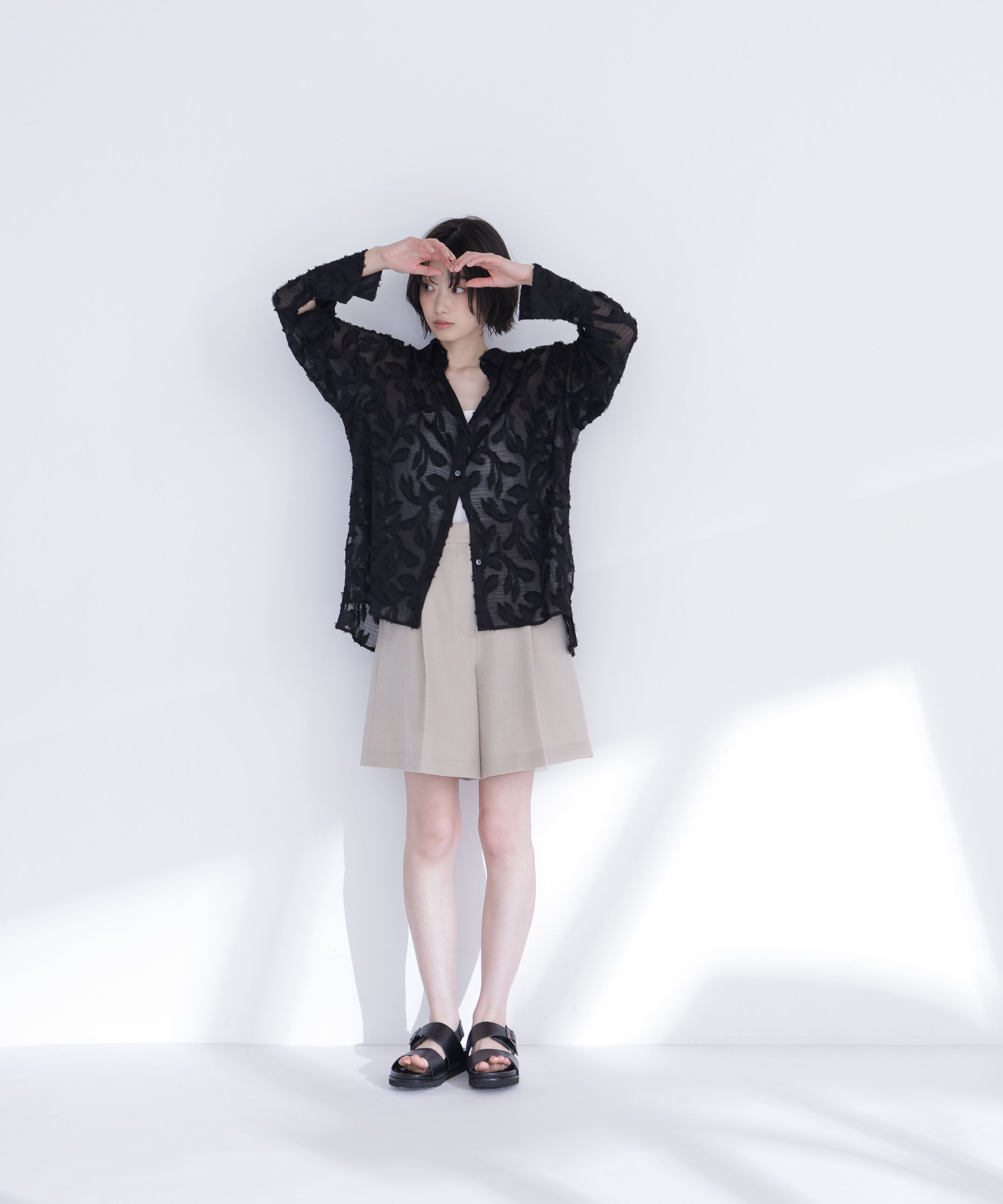  「カットジャガードシアーシャツ」|シャツ・ブラウス|