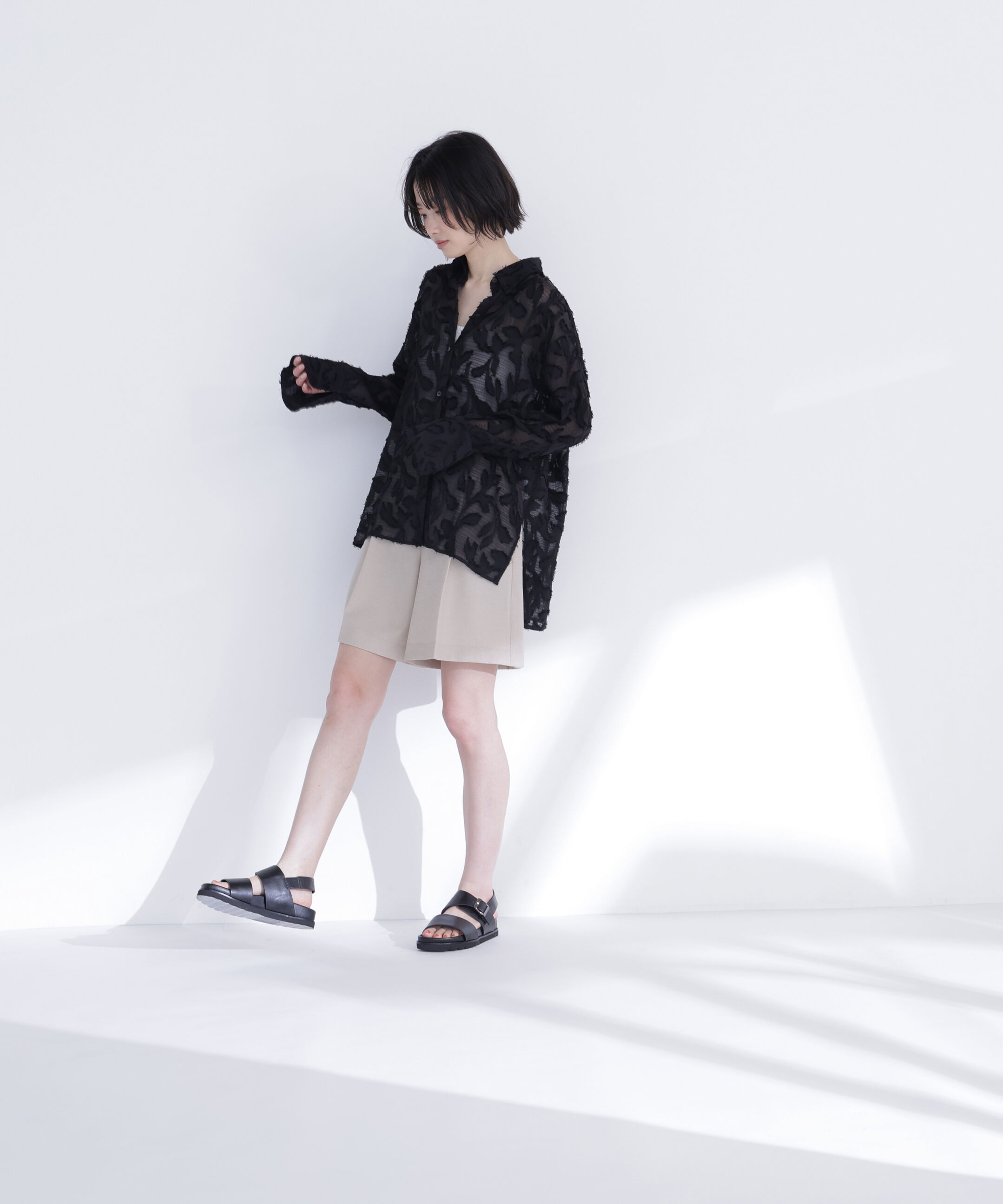  「カットジャガードシアーシャツ」|シャツ・ブラウス|