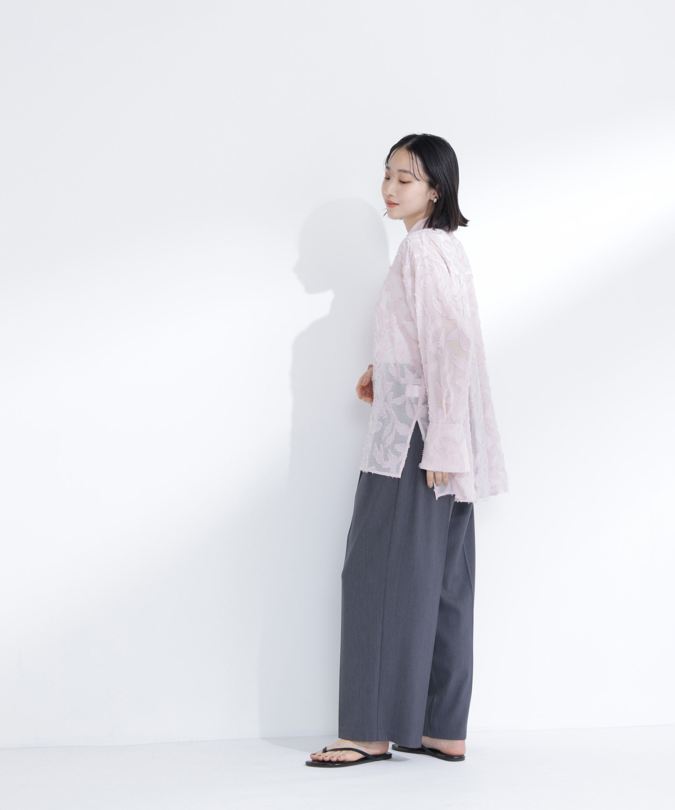  「カットジャガードシアーシャツ」|シャツ・ブラウス|