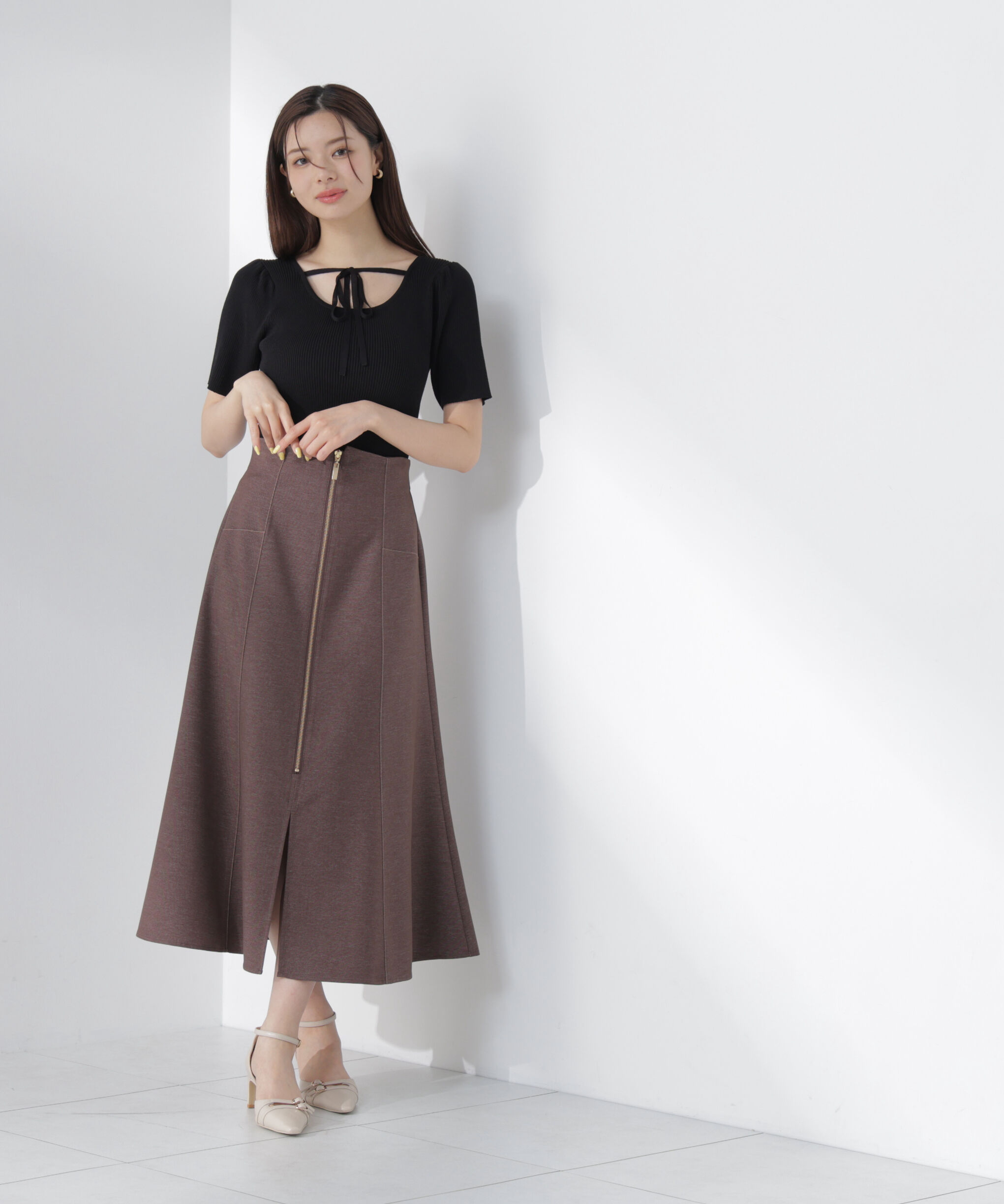 PROPORTION BODY DRESSING「＜中川紅葉さん着用＞フロントジップマーメイドスカート」|スカート|