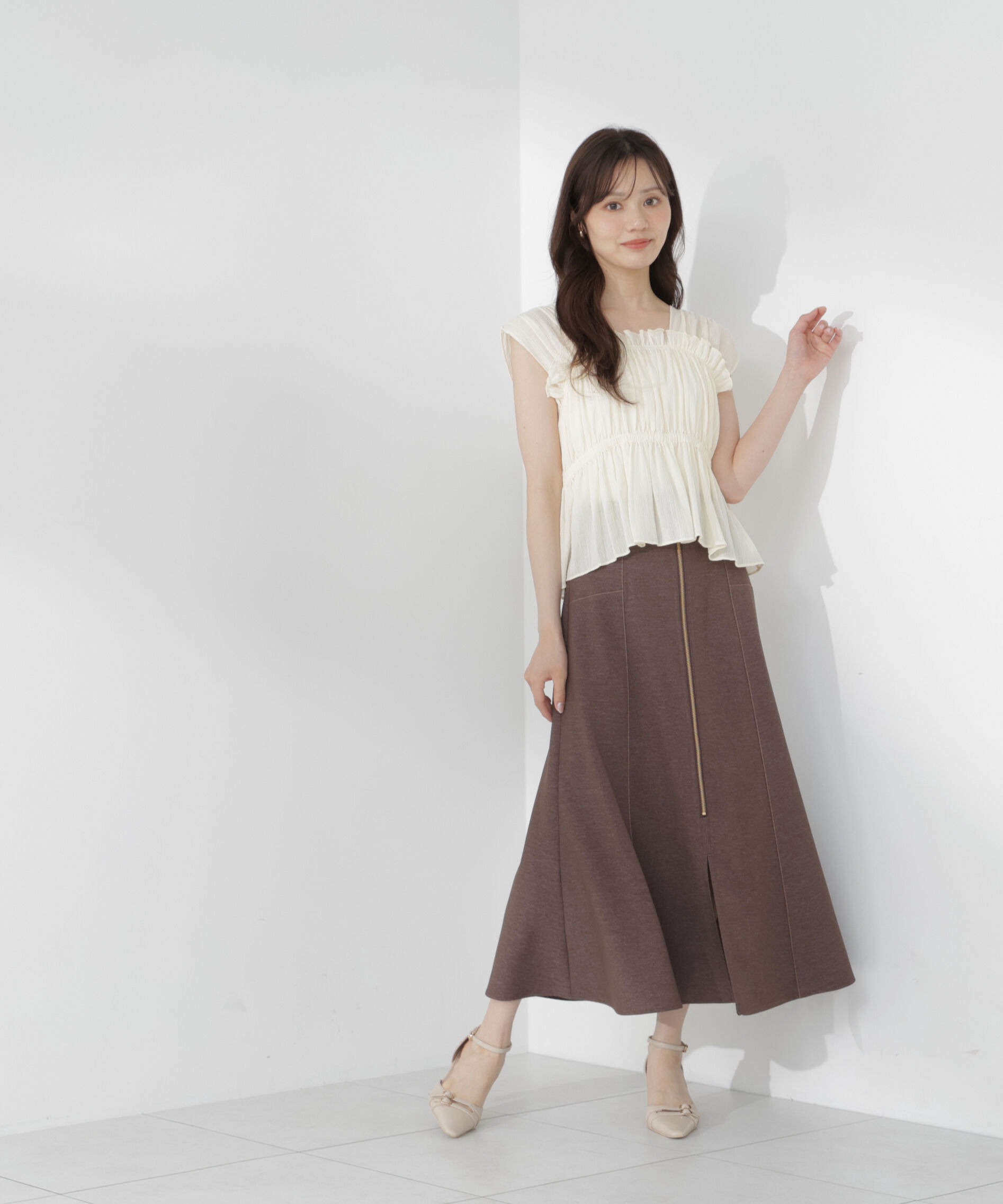 PROPORTION BODY DRESSING「＜中川紅葉さん着用＞フロントジップマーメイドスカート」|スカート|