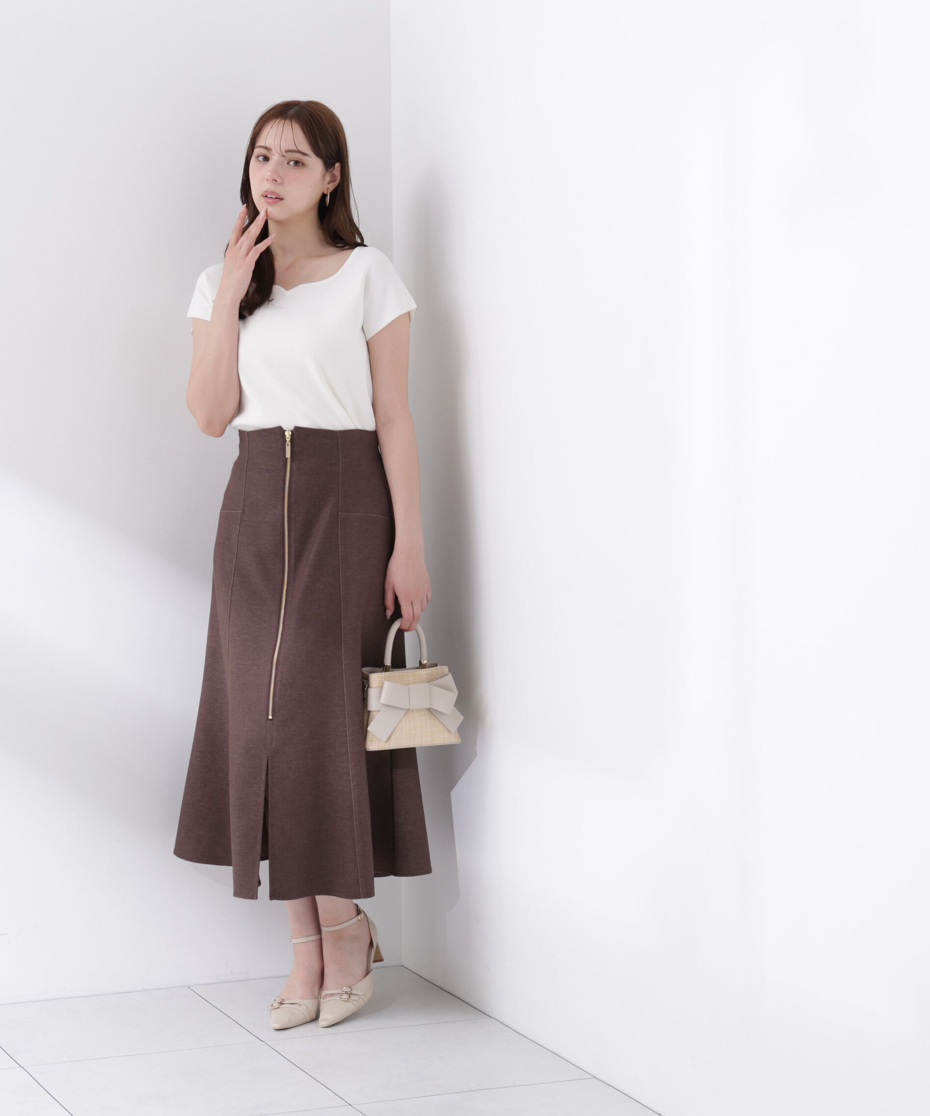 PROPORTION BODY DRESSING「＜中川紅葉さん着用＞フロントジップマーメイドスカート」|スカート|