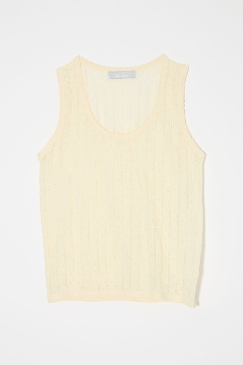 MOUSSY「EYELET KNIT タンク」|タンクトップ|