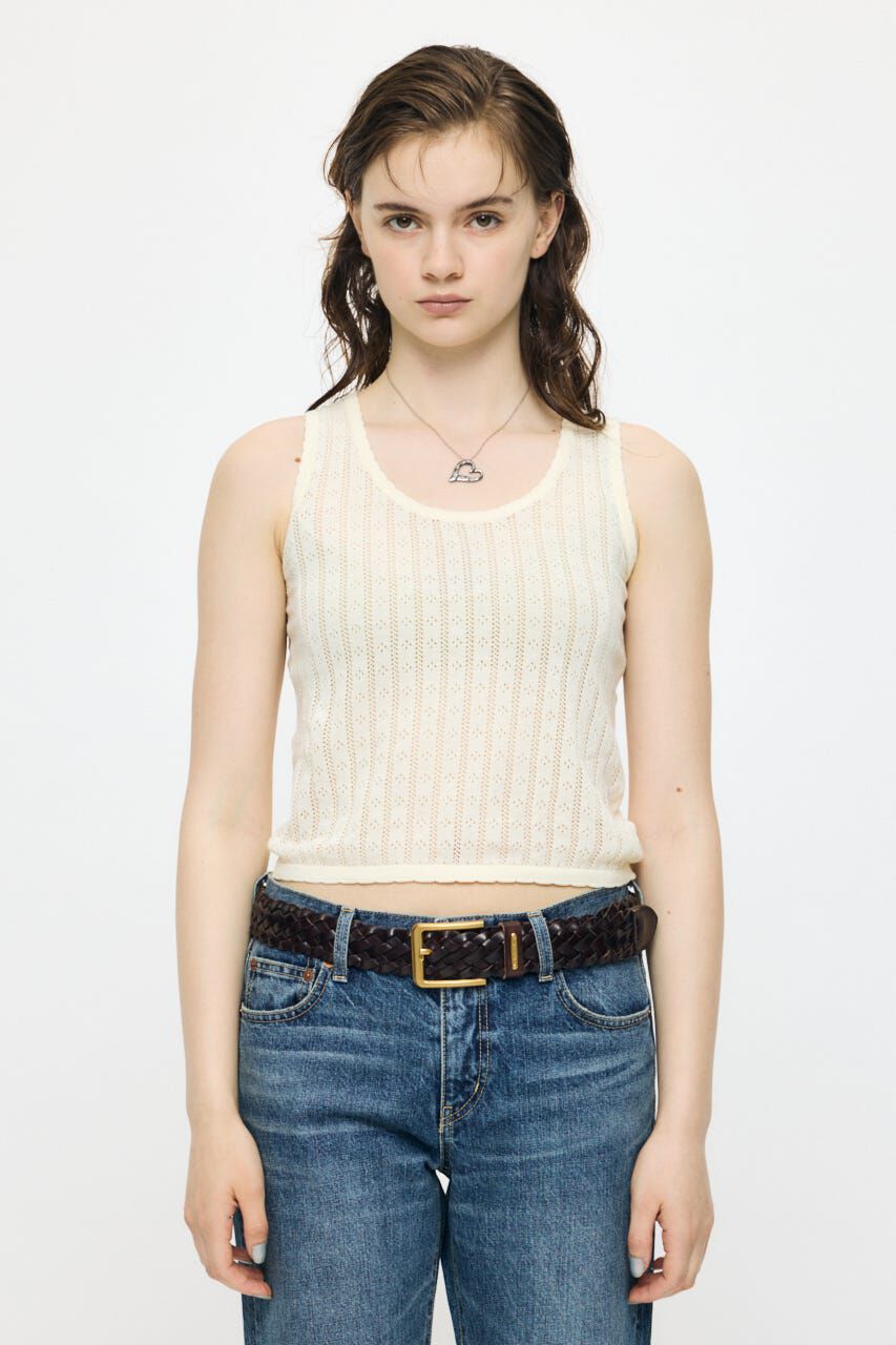 MOUSSY「EYELET KNIT タンク」|タンクトップ|