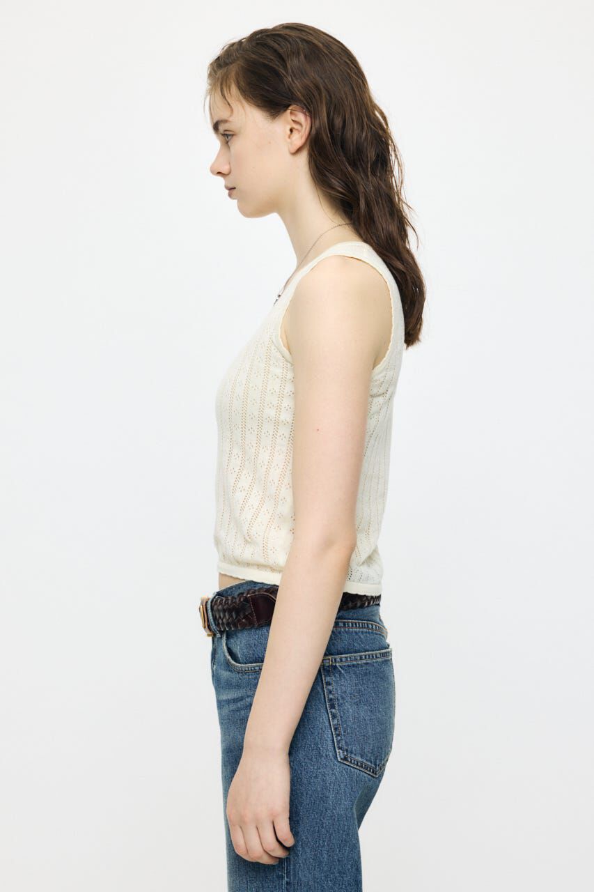 MOUSSY「EYELET KNIT タンク」|タンクトップ|