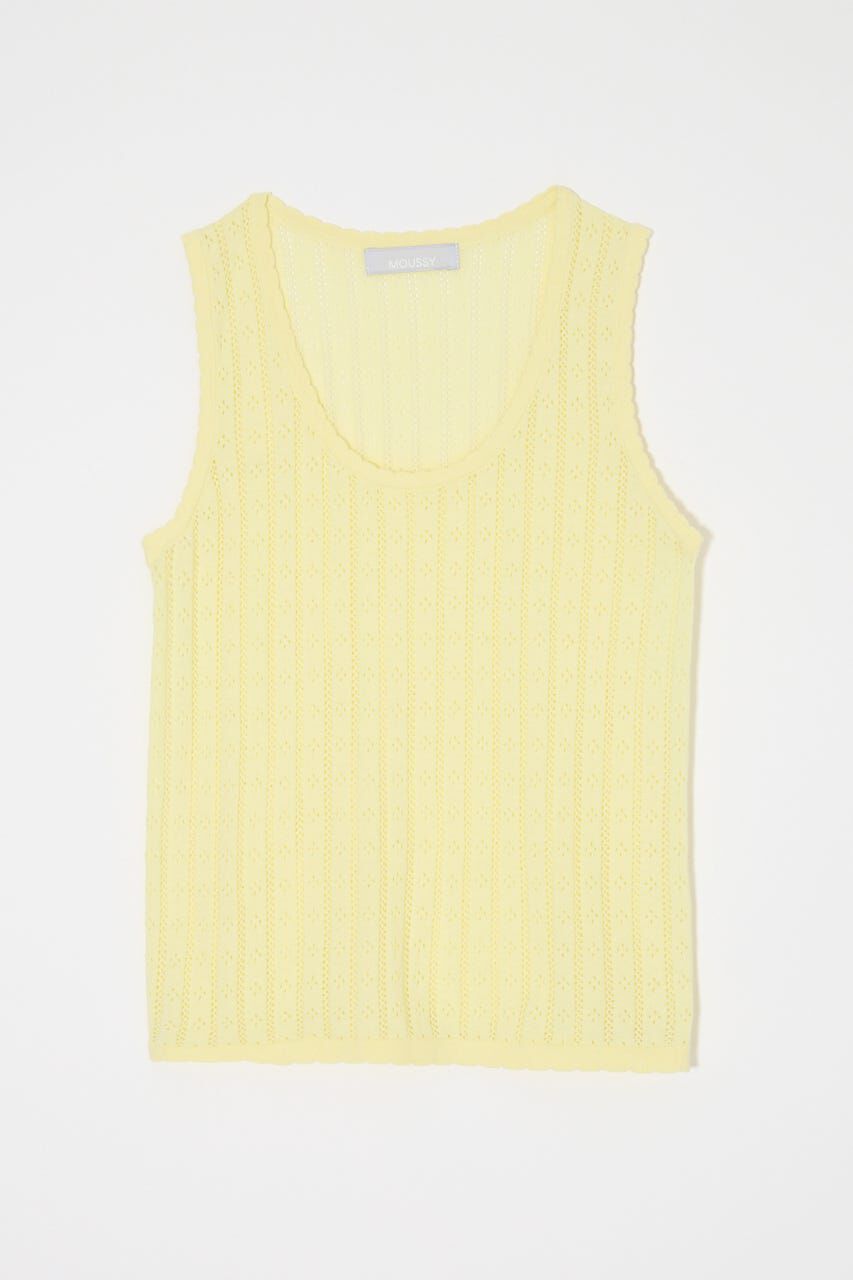 MOUSSY「EYELET KNIT タンク」|タンクトップ|YEL