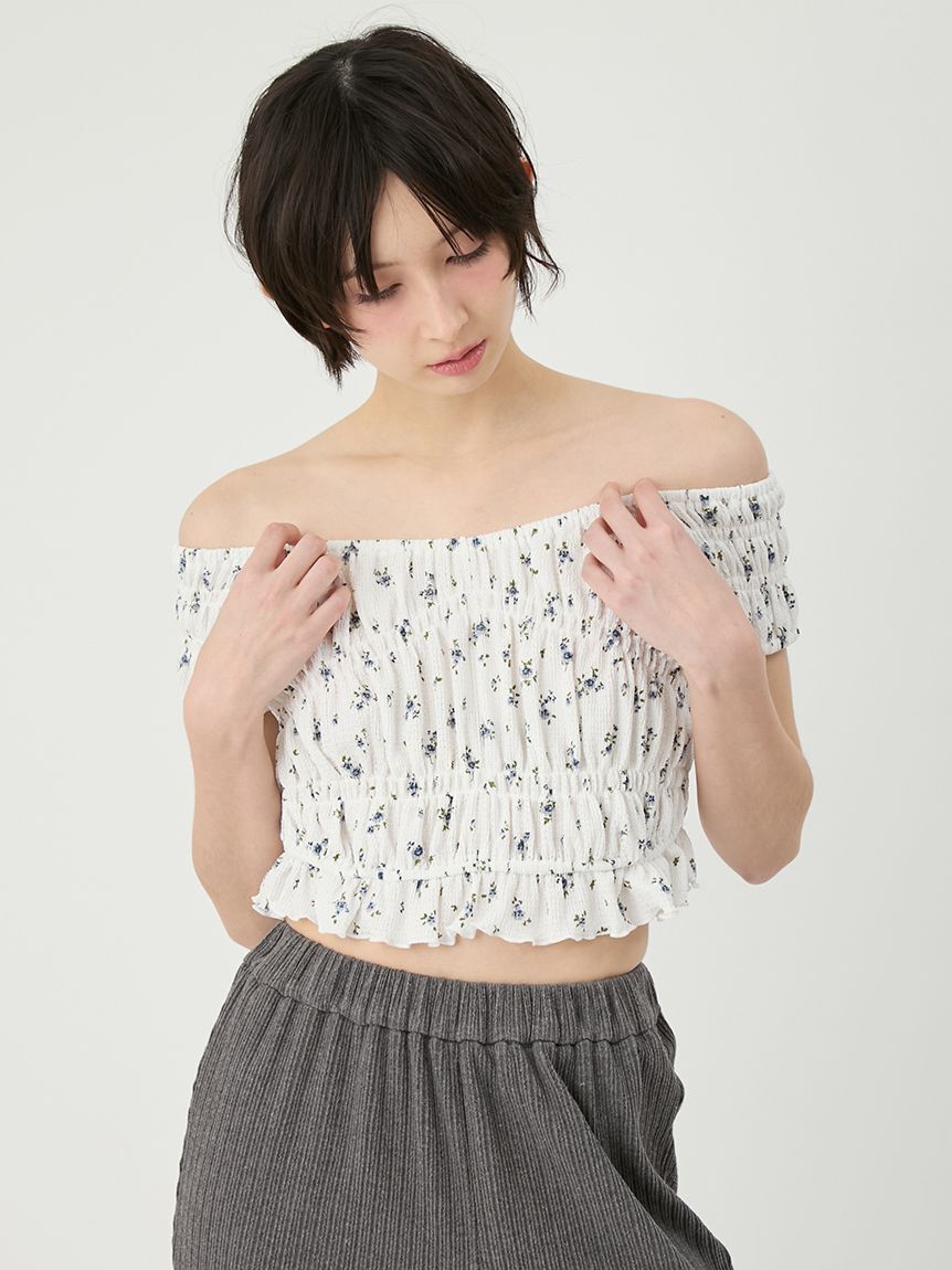 LILY BROWN「シャーリングカットトップス」|Tシャツ・カットソー|