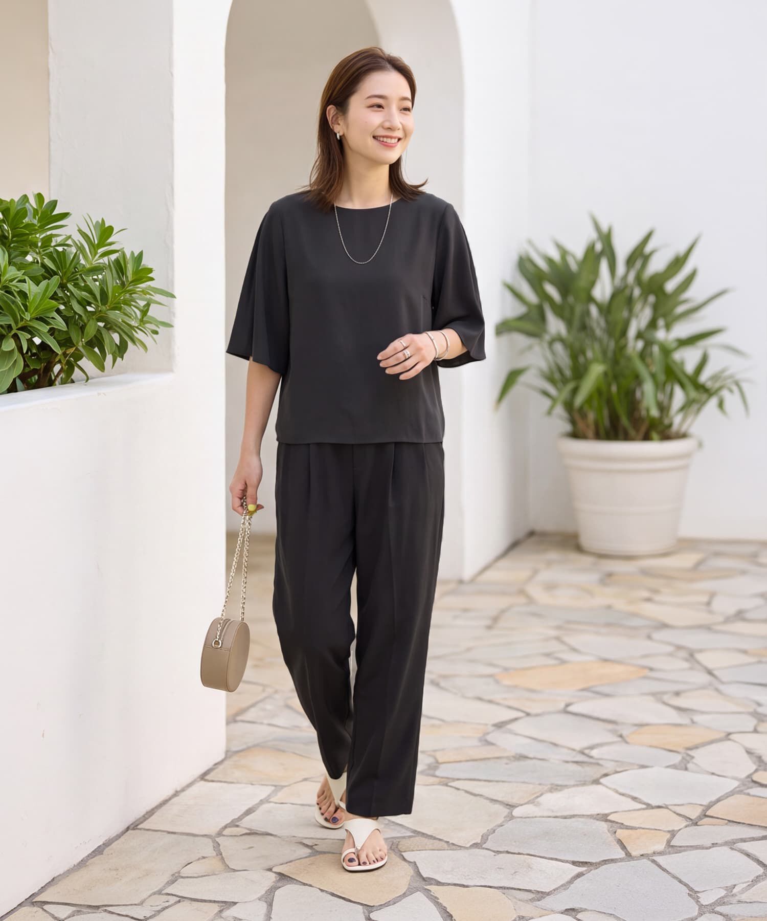 STYLE DELI「【selection】パウダリーストレッチシフォン／パンツ」|その他|