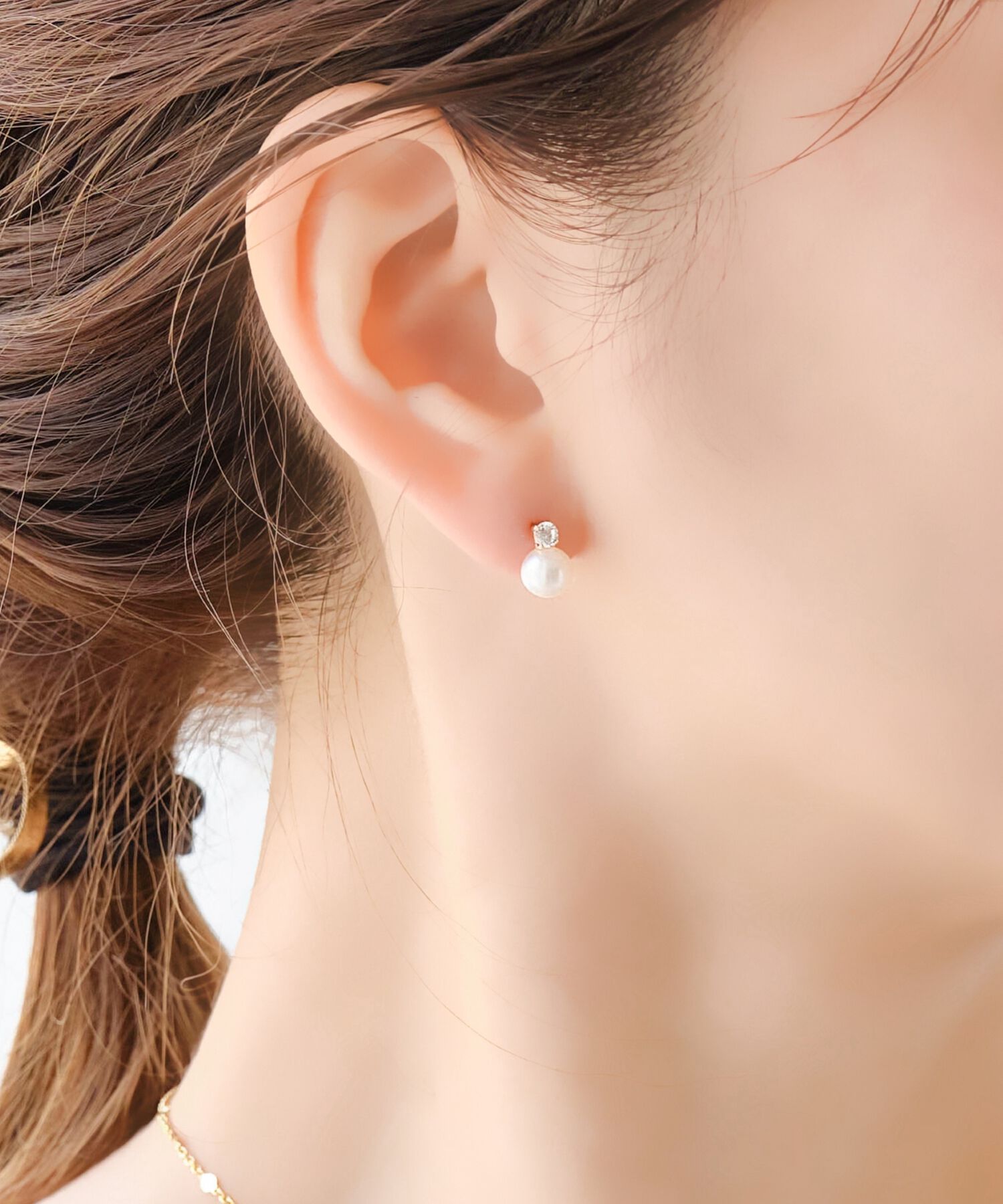Phoebe「【K10】ジュエルパールピアス／BOX付き」|ピアス|