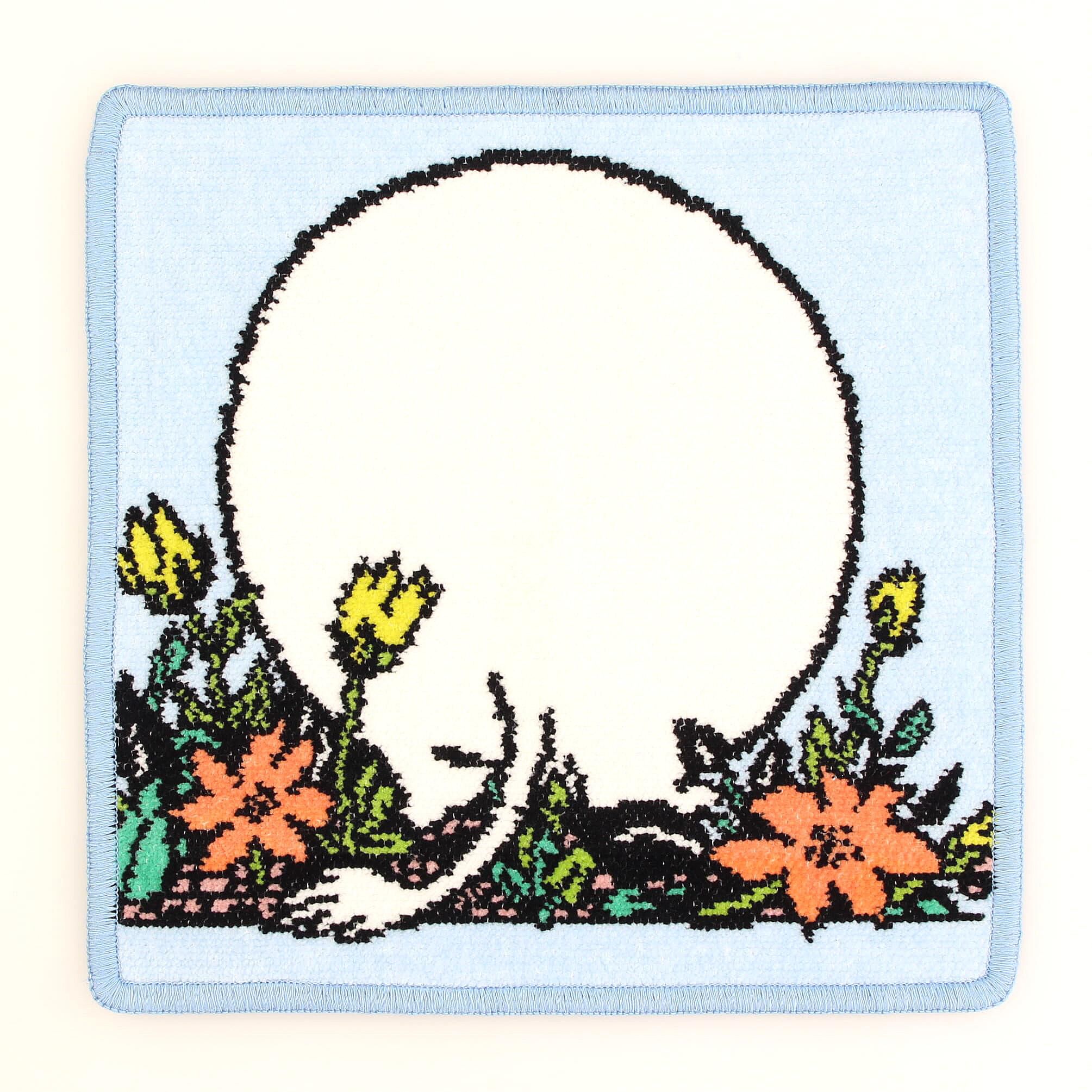 銀座かねまつ「シェニール織　ミニタオル　【MOOMIN&times;KANEMATSU Lab.コラボ商品／環境配慮型商品】」|ハンカチ|ブルー