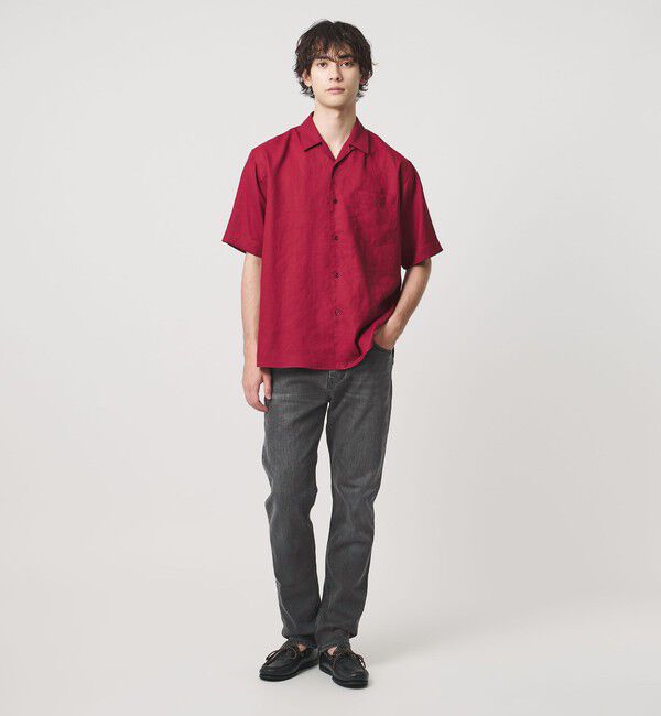 UNITED ARROWS「カイハラデニム ブラック スリムテーパード」|デニム|