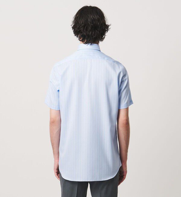 UNITED ARROWS「イージーケア AG パナマ ショートスリーブ ストライプ ボタンダウンカラーシャツ 抗菌防臭 通気性」|シャツ・ブラウス|