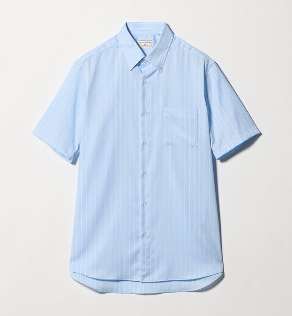 UNITED ARROWS「イージーケア AG パナマ ショートスリーブ ストライプ ボタンダウンカラーシャツ 抗菌防臭 通気性」|シャツ・ブラウス|
