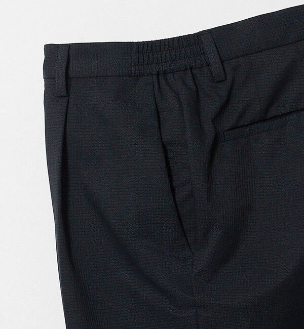 UNITED ARROWS「COOL DOTS プリント サイドシャーリング 1プリーツ パンツ ウォッシャブル ストレッチ」|スラックス|
