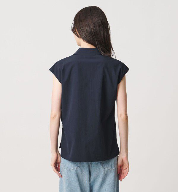UNITED ARROWS「メロー フリル スキッパー フレンチスリーブ シャツ ‐防シワ 吸水速乾 UVカット 遮熱性 接触冷感‐」|シャツ・ブラウス|