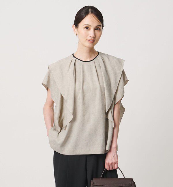 UNITED ARROWS「Spiree IAS フレア ブラウス ‐接触冷感 UVカット ウォッシャブル‐」|シャツ・ブラウス|NATURAL