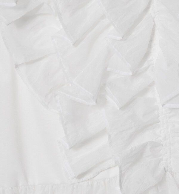 UNITED ARROWS「レディー フリル チュール カットソー ‐ウォッシャブル‐」|Tシャツ・カットソー|