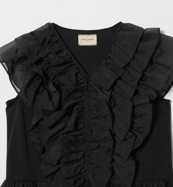UNITED ARROWS「レディー フリル チュール カットソー ‐ウォッシャブル‐」|Tシャツ・カットソー|