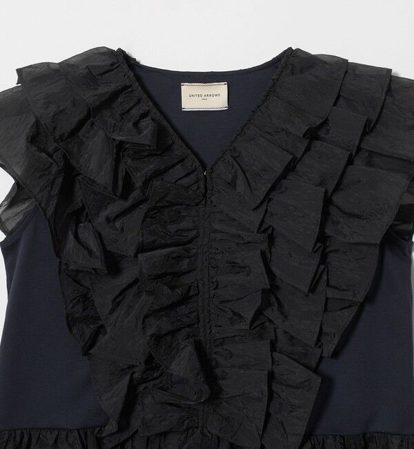 UNITED ARROWS「レディー フリル チュール カットソー ‐ウォッシャブル‐」|Tシャツ・カットソー|