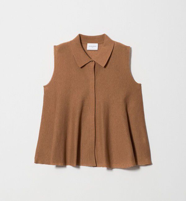 UNITED ARROWS「ペプラム フレア ノースリーブ ニット ‐ウォッシャブル‐」|ニット・セーター|