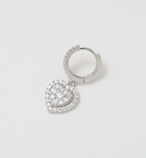 UNITED ARROWS「ハート パヴェ ピアス」|ピアス|
